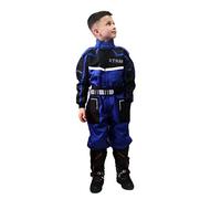 XTRM Junior Motocross Kids Kart Suit Child Quad Bike MX Off Road Go-Karting Enduro Child ATV Sports Overalls Racing One Piece Suits (Blue,YXXL)
