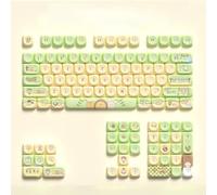 Xtroml Cute PBT Keycaps,112 Keys Cute Round Keyboard Keycap,Dye-Sublimation MCA Profile Keycaps Cartoon Keycaps for Mechanical Keyboards 100%, 75%, 65%, 60% Keyboard (Forest)