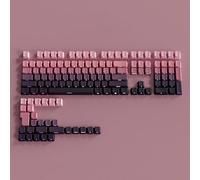 Xtroml PBT Keycaps - Side Printed Keycap Set, Doubleshot Shine Through Custom Keycaps, Gradient Keycaps 130 Keys, Minimalist Style Keyboard Keycap for Mechanical Keyboards,Pink 1-Original
