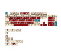 Xtroml Pudding Keycaps Set 125 Keys, Retro Colorway PBT Keycaps with Side Translucent Glow, Sculpted Profile for Mechanical Keyboards, Full Layout Custom Keycap Kit (A, a)
