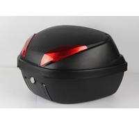 Xtron Bikewear Motorbike Motorcycle XL 52L Universal Fitting Luggage Top Box Fits 2 Helmets, Black Red