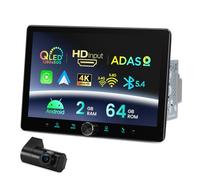 XTRONS 10.1 Inch QLED Double Din Android Car Stereo 2+64GB with ADAS Camera