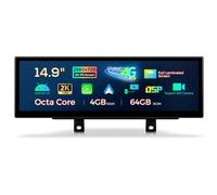 XTRONS 14.9 Inch Widescreen Android Car Stereo Octa-Core 4+64GB Touch HD 2K IPS Display Screen Global 4G LTE Wireless CarAutoPlay for BMW 3/4 Series with NBT System