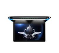 XTRONS 15.6 Inch Ultra-thin Car Ceiling Roof Mounted TFT 180° Max Open Angle 1080P Video Car Overhead Player Roof Mounted Monitor with HDMI/USB/SD Door Control Colourful Aura Lights