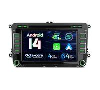 XTRONS 7" Android 14 Car Stereo 4+64GB for VW Volkswagen EOS Golf SKODA SEAT, Octa-Core Radio Player, Built-in 4G AKM DSP 2K CarAutoPlay Android Auto GPS Navigation Bluetooth 5.0 New UI, Optional DAB+