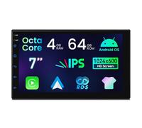 XTRONS 7 Inch Android Universal Double Din Car Stereo Octa-Core 4GB+64GB | Apple Car Radio Player with IPS HD Touch Screen GPS Navigation EQ DSP Global 4G Bluetooth XTRONS UI Mode Support AHD/DAB+