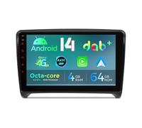 XTRONS 9" Android 14 DAB+ Car Stereo for Audi TT MK2 8J (2006-2012), Octa Core 4+64GB Radio Player 4G AKM DSP 2K CarAutoPlay Auto GPS Navigation Bluetooth 5.0 New UI Cooling System