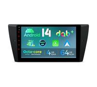 XTRONS 9" Android 14 DAB+ Car Stereo for BMW 3 Series E90 E91 E92 E93, Octa Core 4+64GB Radio Player 4G AKM DSP 2K CarAutoPlay Auto GPS Navigation Bluetooth 5.0 New UI Cooling System Gyroscope Sensors