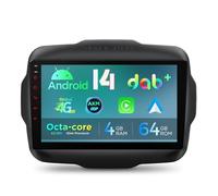XTRONS 9" Android 14 DAB+ Car Stereo for Jeep Renegade (2015-2020), Octa Core 4+64GB Radio Player 4G AKM DSP 2K CarAutoPlay Auto GPS Navigation Bluetooth 5.0 New UI Cooling System