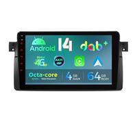 XTRONS 9 Inch Android 14 DAB+ Car Stereo for BMW E46/Rover 75/MG ZT, Octa Core 4+64GB Radio Player w 4G AKM DSP 2K CarAutoPlay Auto GPS Navigation Bluetooth 5.0 New UI Cooling System Gyroscope Sensors