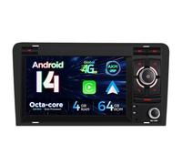 XTRONS Android 14 Car Stereo Octa-Core 4GB+64GB Car Radio for Audi A3 8P/8P1/S3 80/RS3 Sportback, 7" Radio Player with 4G ASM DSP 2K CarAutoPlay Auto GPS Navigation Bluetooth New UI, Optional DAB+