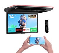 XTRONS Android Car Overhead Player 14 Inch Octa Core 2+32GB Car Roof Mount Monitor Wide IPS Screen 4K Video with Stereo Speakers Flip Down Overhead Monitor Support 4G/WiFi/HDMI/Double USB Input