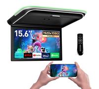 XTRONS Android Car Overhead with 15.6 Inch IPS Touch Screen Android Car Roof Monitor with FHD IPS Screen Built-in Speaker/WiFi support HDMI/USB/FM/IR/RCA Input