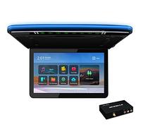 XTRONS Car Overhead Player Android 13.3 Inch Wide IPS Screen Car Roof Mount Monitor with Built-in Stereo Speakers Flip Down Overhead Car Monitor Support 8K Video, Bluetooth, WiFi, HDMI, USB, FM, IR
