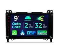 XTRONS Octa Core Android 13 Car Stereo, 9 Inch Auto Player Built-in 4G WiFi Wireless Car Play DSP GPS Navigation RDS Radio A2DP Bluetooth Support AHD Camera DVR DAB+ for Mercedes-Benz W245 W169 W639