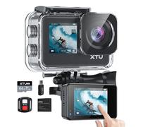 XTU Action Camera 4K30FPS 20MP with 64GB Micro SD Card WiFi 40M Waterproof Underwater Camera, Super Smooth Stabilisation 4.0 Cam with Touch Screen, Voice Control,170 Degree Wide Angle, Accessories Kit