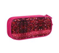 XTUAG Abstract Heart Large Capacity Double Layer Student Pen Caseback To School Supplies Forteen