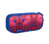 XTUAG Abstract Heart Large Capacity Double Layer Student Pen Caseback To School Supplies Forteen