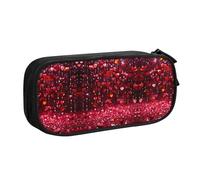 XTUAG Abstract Heart Large Capacity Double Layer Student Pen Caseback To School Supplies Forteen, Black, RXZER23