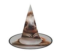 XTUAG Adorable Sloth Printing Halloween Witches Hats Witch Hat Adult Halloween Cosplay Party