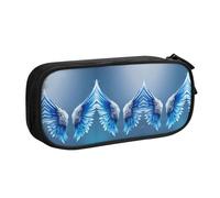 XTUAG Angel Wing Large Capacity Double Layer Student Pen Caseback To School Supplies Forteen