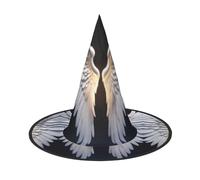 XTUAG Angel Wing Printing Halloween Witches Hats Witch Hat Adult Halloween Cosplay Party