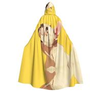 XTUAG Animal Dog French Bulldog Costume Halloween Hooded Full Length Hooded Cloak Halloween Christmas Fancy Cape Costumes