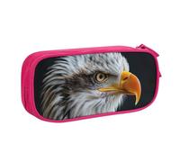 XTUAG Bald Eagle Large Capacity Double Layer Student Pen Caseback To School Supplies Forteen