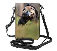 XTUAG Black And White Honey Badger Crossbody Bag For Women Leather Cellphone Shoulder Purses Fashion Travel Designer Wallet