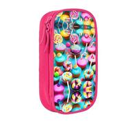 XTUAG Colorful Sweet Lollipop Cupcake Donut Large Capacity Double Layer Student Pen Caseback To School Supplies Forteen