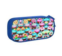XTUAG Colorful Sweet Lollipop Cupcake Donut Large Capacity Double Layer Student Pen Caseback To School Supplies Forteen