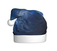 XTUAG Cool Earth Planet Ocean Storm Printing Christmas Hat Santa Hat With Xmas New Year Party Headwear