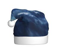 XTUAG Cool Earth Planet Ocean Storm Printing Christmas Hat Santa Hat With Xmas New Year Party Headwear