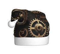 XTUAG Cool Steampunk Gears Printing Christmas Hat Santa Hat With Xmas New Year Party Headwear