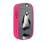 XTUAG Cute Penguin Large Capacity Double Layer Student Pen Caseback To School Supplies Forteen