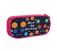 XTUAG Cute Planet Large Capacity Double Layer Student Pen Caseback To School Supplies Forteen