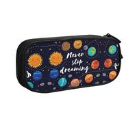 XTUAG Cute Planet Large Capacity Double Layer Student Pen Caseback To School Supplies Forteen