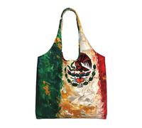 XTUAG Deer Canvas Bag Bag Handbag Eco-Friendly Reusable Groceryshopping Bags For Women Girls, Mexican American Flag, One Size