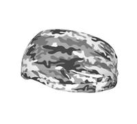 XTUAG Digital Camo Running Headbands for Men Sweatbands Sports Sweat Bands Mens Workout Thin Fitness Gym Yoga, Black