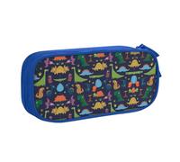 XTUAG Dinosaur Palm Leaf Large Capacity Double Layer Student Pen Caseback To School Supplies Forteen