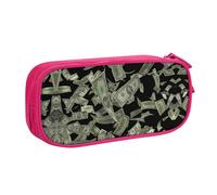 XTUAG Dollar Sign Money Large Capacity Double Layer Student Pen Caseback To School Supplies Forteen