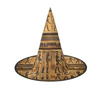 XTUAG Egypt Hieroglyphics Printing Halloween Witches Hats Witch Hat Adult Halloween Cosplay Party