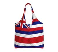 XTUAG England Symbols Canvas Bag Bag Handbag Eco-Friendly Reusable Groceryshopping Bags For Women Girls, Flag of Hawaii American, One Size
