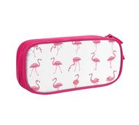 XTUAG Flamingos On White Large Capacity Double Layer Student Pen Caseback To School Supplies Forteen