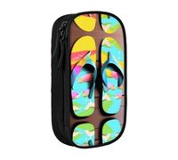 XTUAG Flops Slippers Art Sandals Large Capacity Double Layer Student Pen Caseback For School Supplies Fifteen