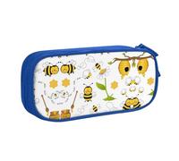 XTUAG Flying Bees Daisy Honey Large Capacity Double Layer Student Pen Caseback To School Supplies Forteen