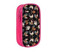 XTUAG French Roosters Large Capacity Double Layer Student Pen Caseback To School Supplies Forteen