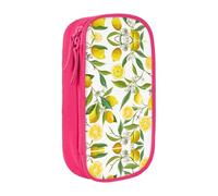 XTUAG Fresh Tropical Lemons Large Capacity Double Layer Student Pen Caseback To School Supplies Forteen