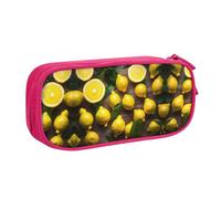 XTUAG Fresh Tropical Lemons Large Capacity Double Layer Student Pen Caseback To School Supplies Forteen