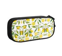 XTUAG Fresh Tropical Lemons Large Capacity Double Layer Student Pen Caseback To School Supplies Forteen